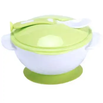 Baby Cup Bowl with Spoon-Green Color-194B